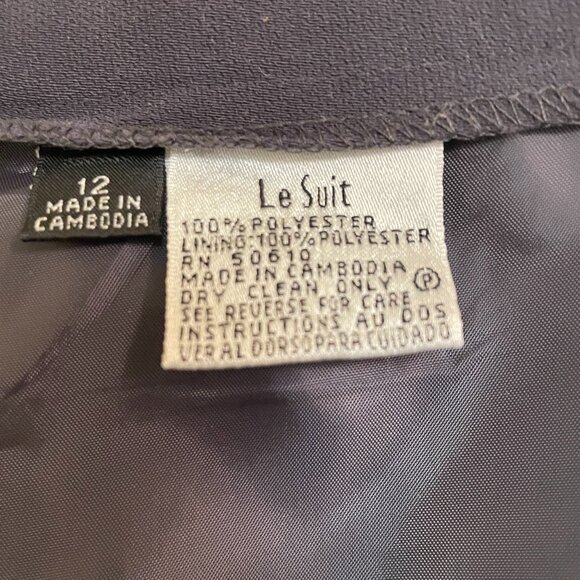 LE SUIT DARK GREY SUIT WITH JACKET AND PANTS SIZE 12 - Picture 11 of 12